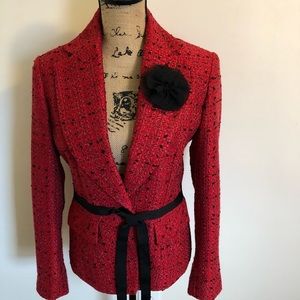 Worthington long sleeve blazer sz 8 red and black
